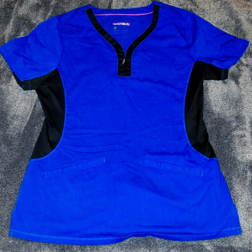 Royal Blue Scrub Top - Healing Hands Purple Label - Medium